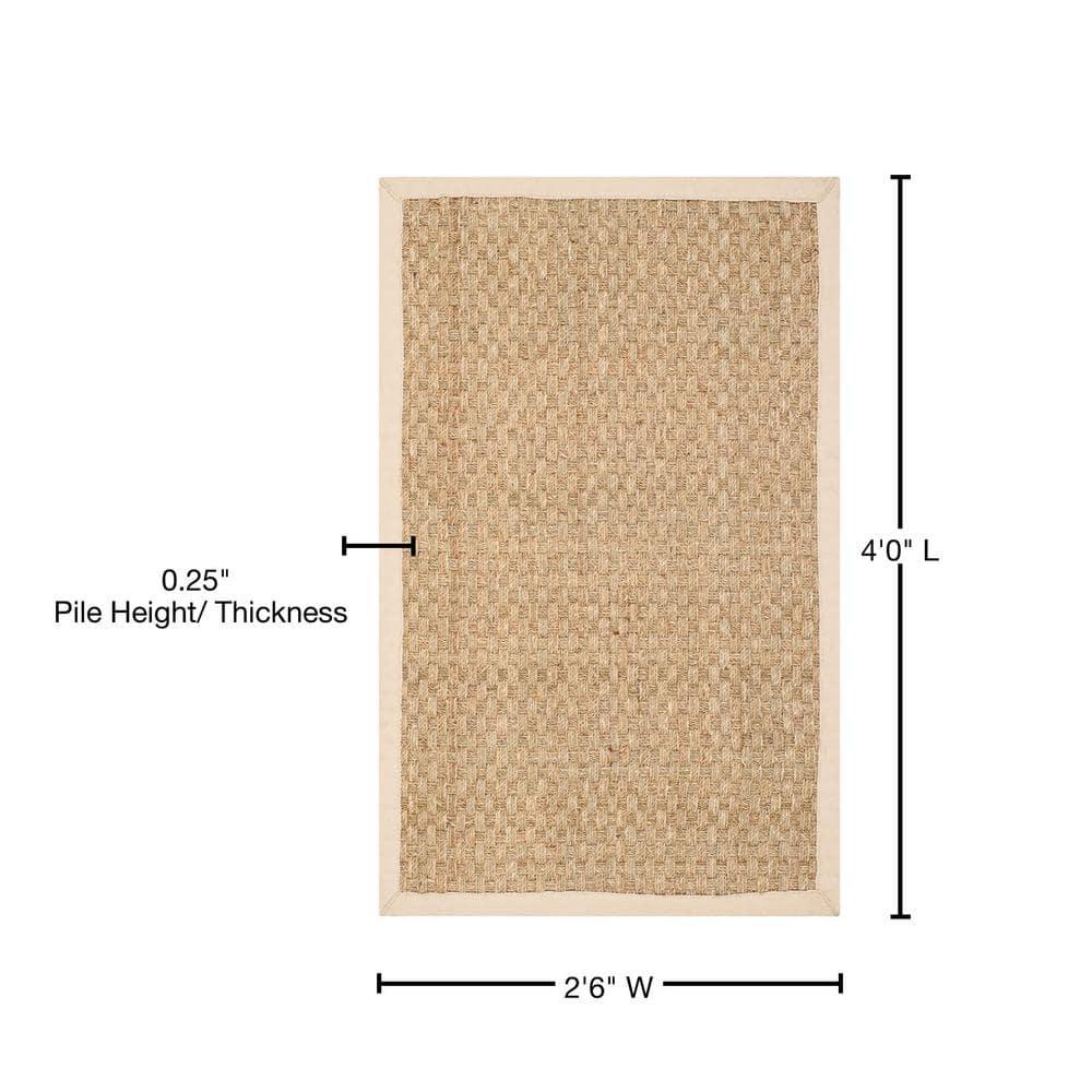 Natural Fiber NF114 Power Loomed Indoor Accent Rug - Natural/Beige - 2'6"x4' - Safavieh.