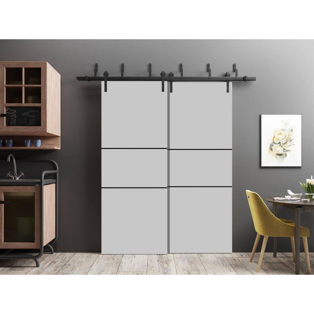 SARTODOORS Solid + Manufactured Wood Paneled Barn Door