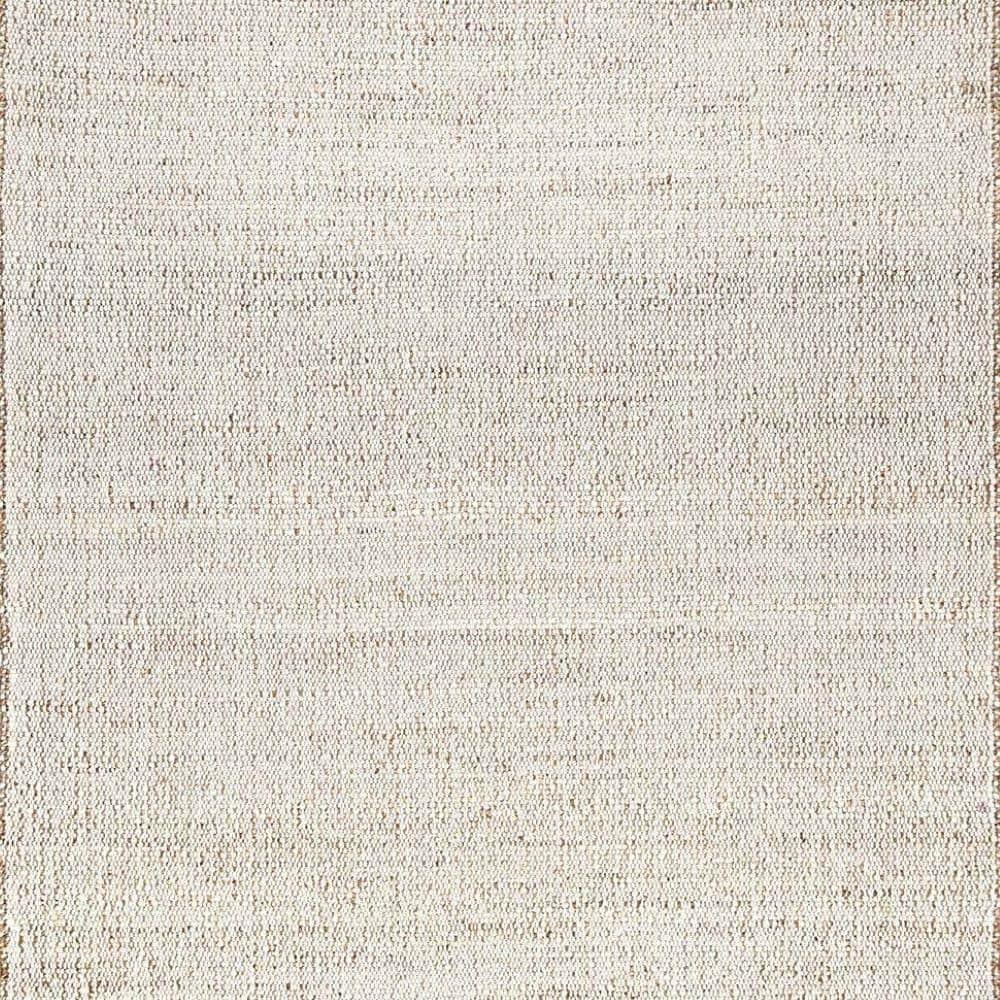 Nuloom 6 Square Elfriede Jute & Cotton Hand Woven Indoor Area Rug, Natural, Solid Rustic Farmhouse Style Natural Fiber Bedroom, Living Room,