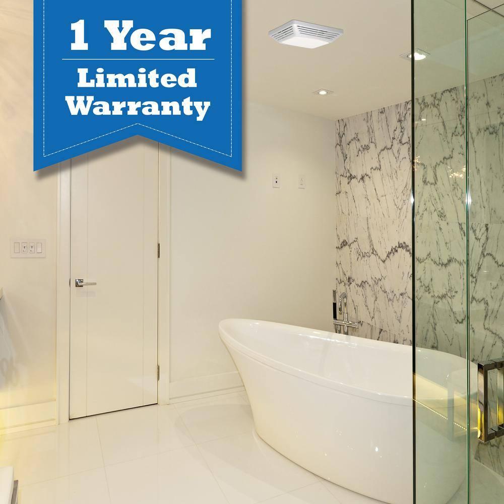 Air King ASLC Series ASLC70 Exhaust Fan with Light, 1.6 A, 120 V, 70 cfm Air, 4 sones, 4 in Duct, White