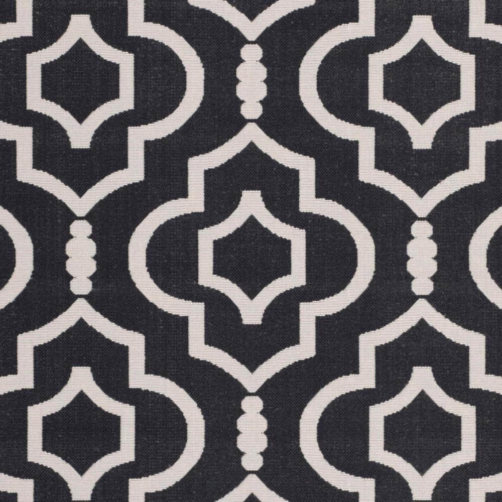 Courtyard CY6926 Power Loomed Indoor and Outdoor Area Rug - Black/Beige - 4'x5'7" - Safavieh