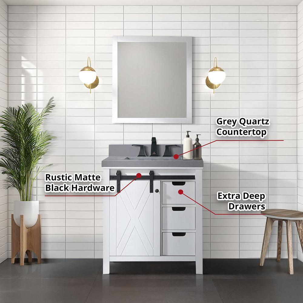 Lexora Marsyas 30 in W x 22 in D Single Bath Vanity