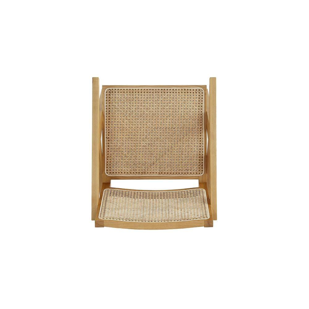 Set of 2 Hamlet Wood Accent Chairs Natural - Manhattan Comfort: Matte Finish, Ash Frame, No Assembly Required
