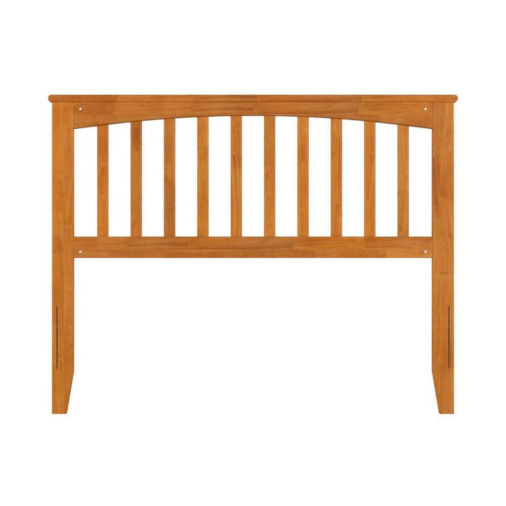 AFI Furnishings Mission Full Solid Wood Headboard with Attachable Charger in Light Toffee