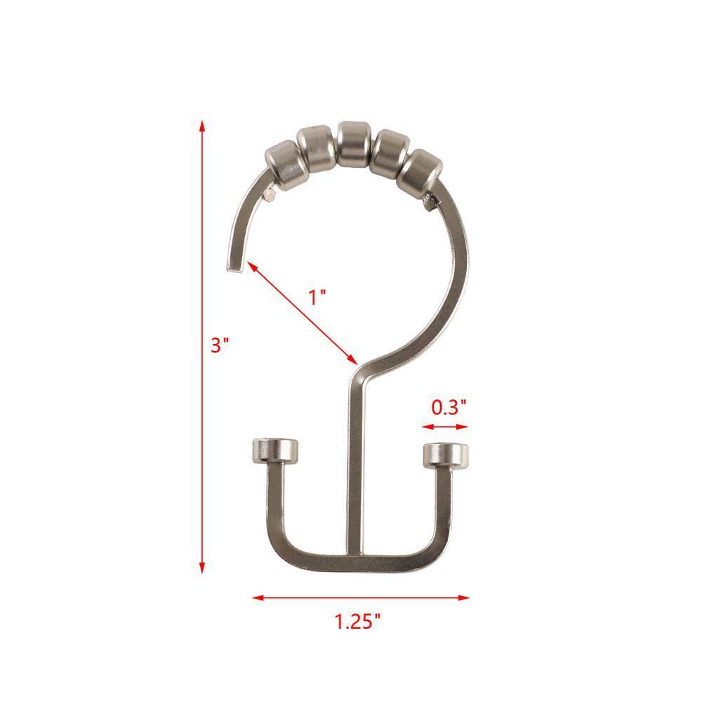 Utopia Alley Deco Steel Shower Curtain Hook (Set of 12)