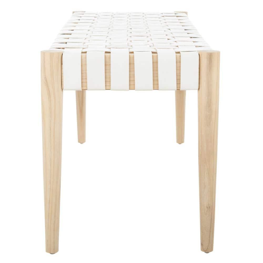 Orin 47" Woven Leather Bench