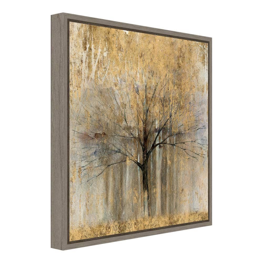 Amanti Art Open Arms Gold by Avery Tillmon Canvas Wall Art Print Framed 22-in. x 22-in. in Graywash