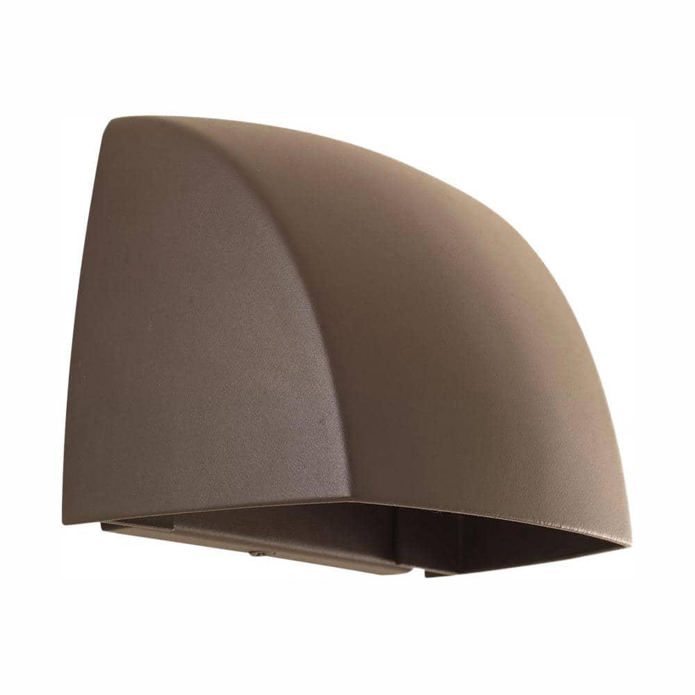 Progress Lighting Cornice 1-Light Outdoor LED Wall Sconce, Antique Bronze, Aluminum, 5.25" Width, 4.75" Height, 3000K, 388 Lumens