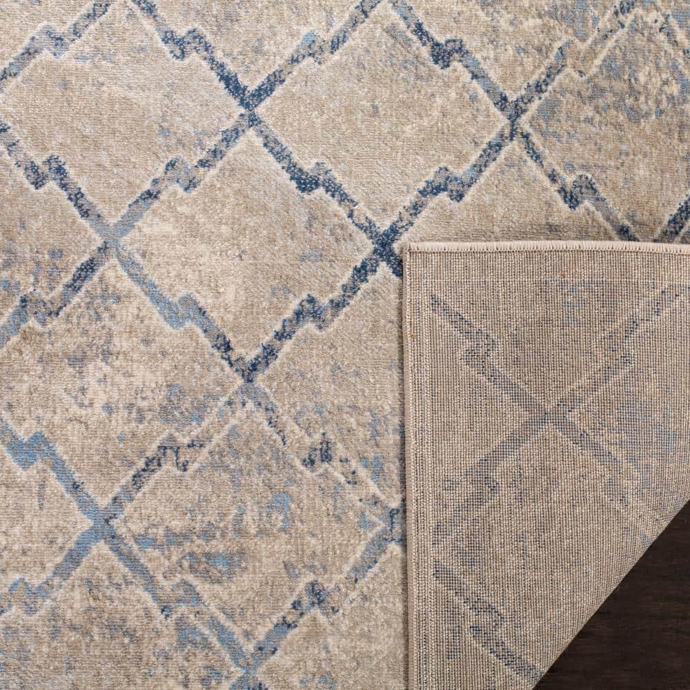 SAFAVIEH Brentwood Celandine Geometric Area Rug, 12' x 18', Light Grey/Blue