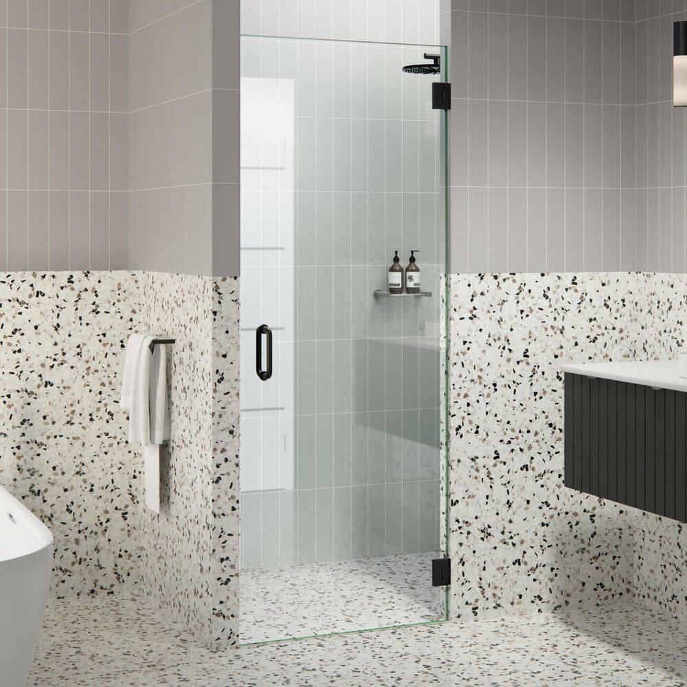 Albedo 29.75 in. x 78 in. Fully Frameless Hinge Shower Door