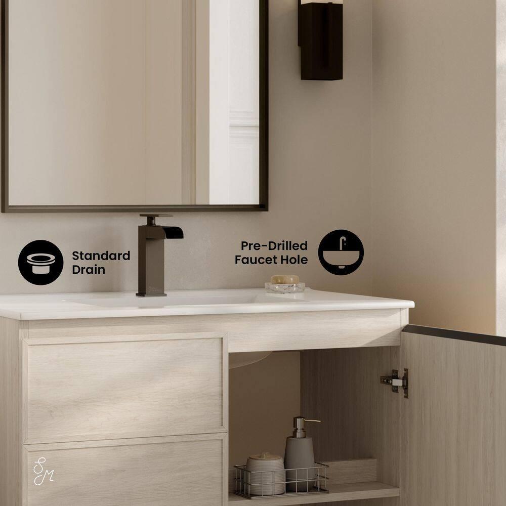 Swiss Madison St. Tropez 36" Freestanding Bathroom Vanity With Sink Top