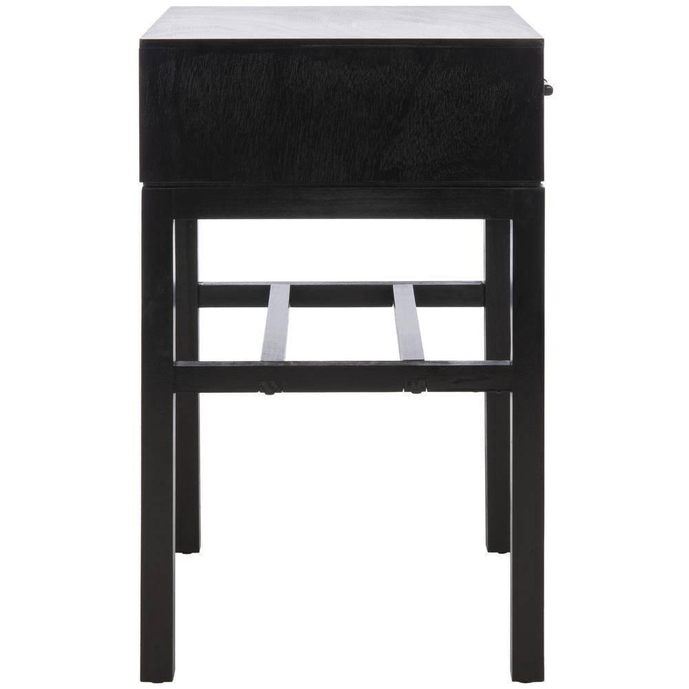 Ajana 1 Drawer Accent Table - Black - Safavieh.