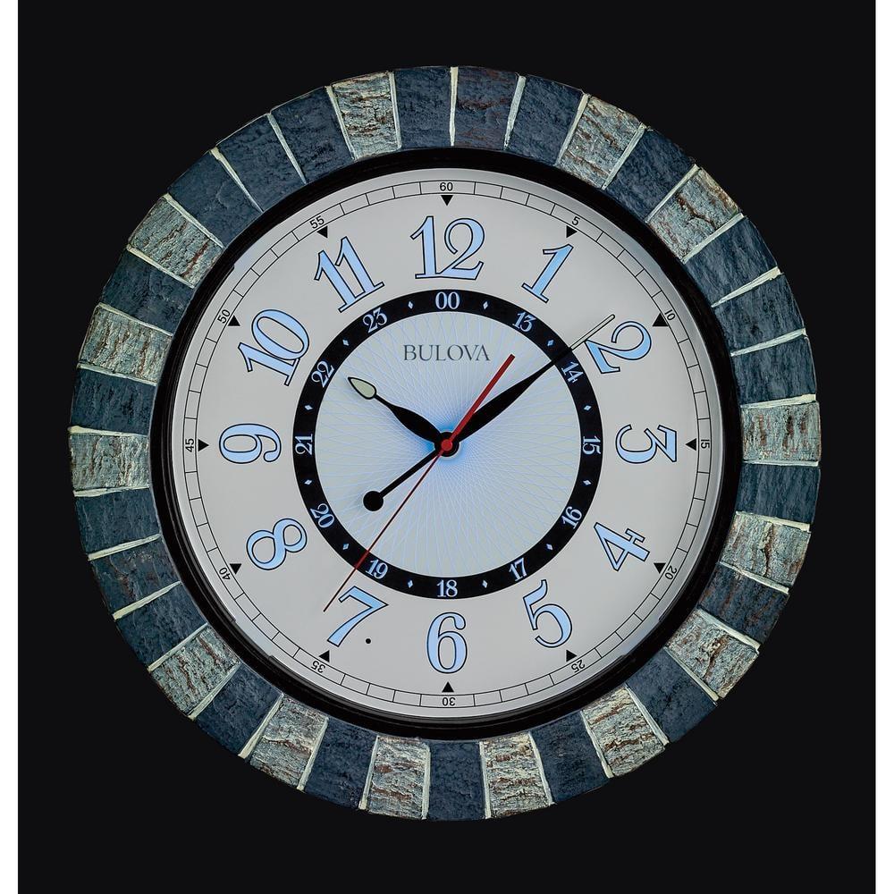 Bulova Clocks C3392 Outdoor, Garden Party lighted dial, patio accessory.