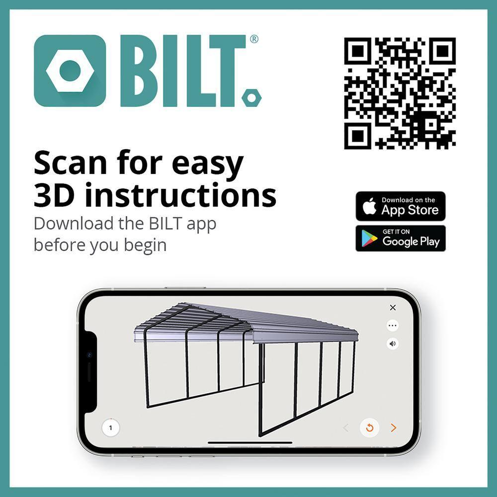 Arrow Arrow Carport, 12 ft. x 24 ft. x 9 ft.