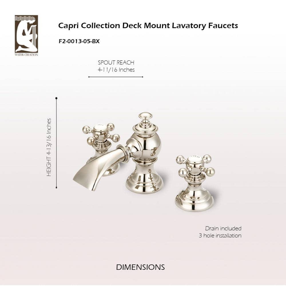 Modern Classic Widespread Bathroom Faucet with Drain Assembly