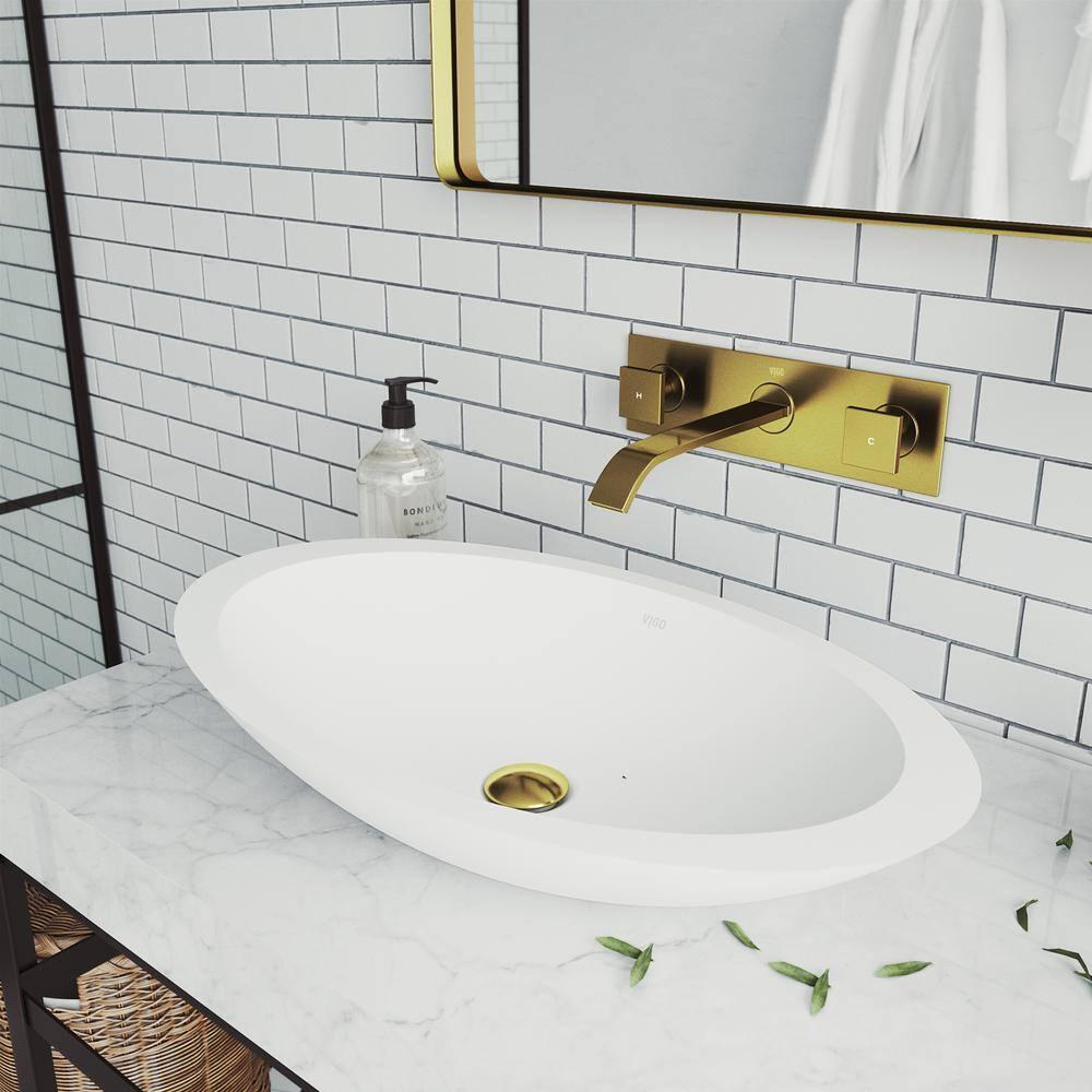 Titus 3" H Two Handle WaterSense Wall Mount Bathroom Faucet
