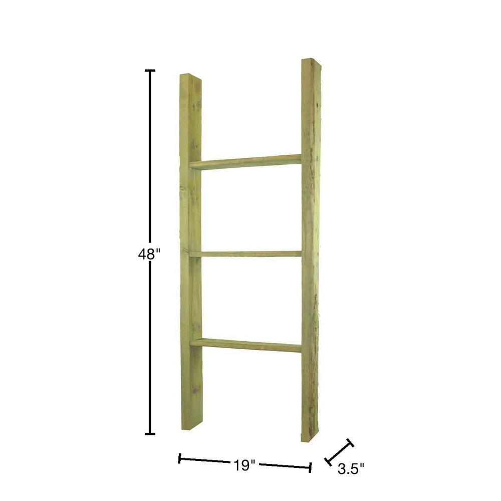 Ekena Millwork Vintage Farmhouse Rung Decorative Ladder