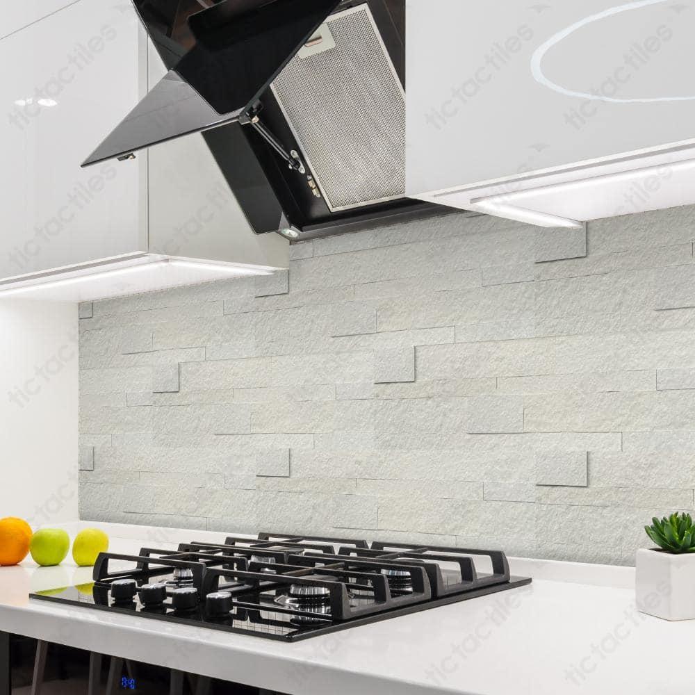 6" x 24" Natural Stone Peel & Stick Mosaic Tile