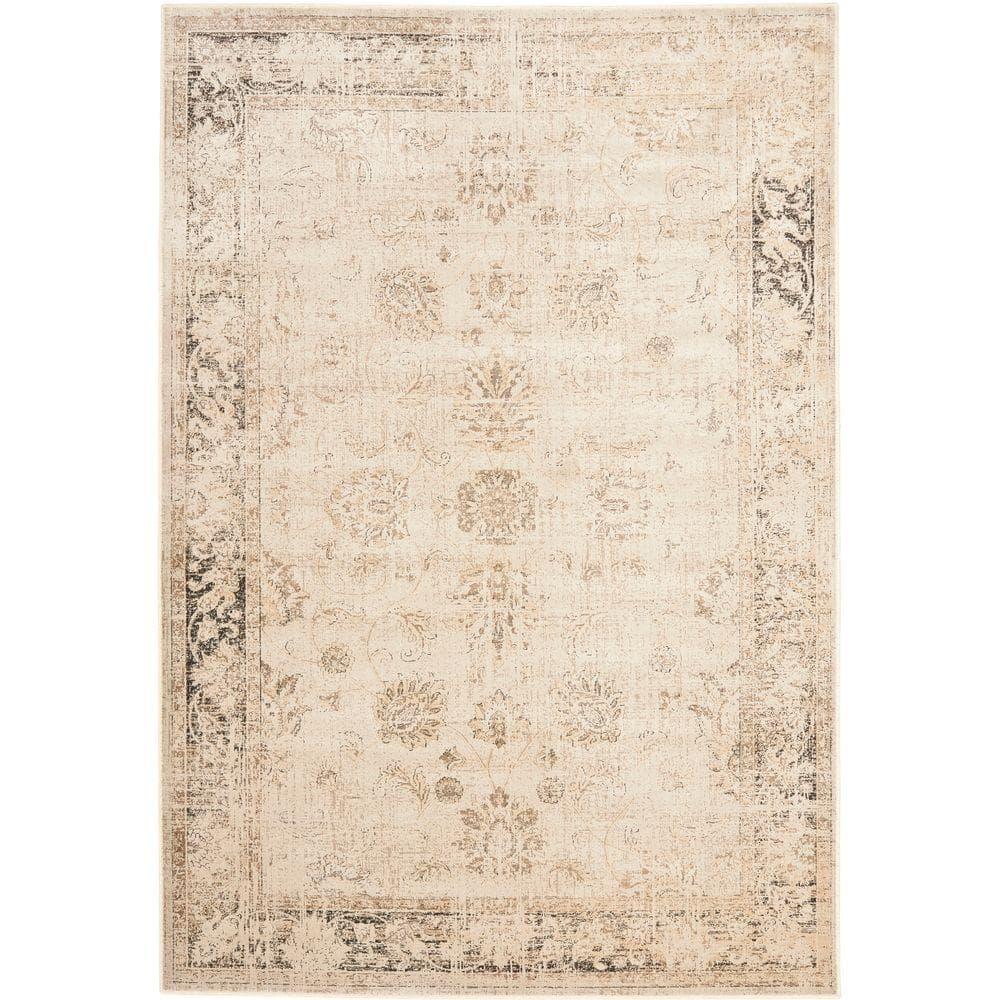 Vintage VTG117 Power Loomed Indoor Skid-Resistant Area Rug - Stone - 4'x5'7" - Safavieh
