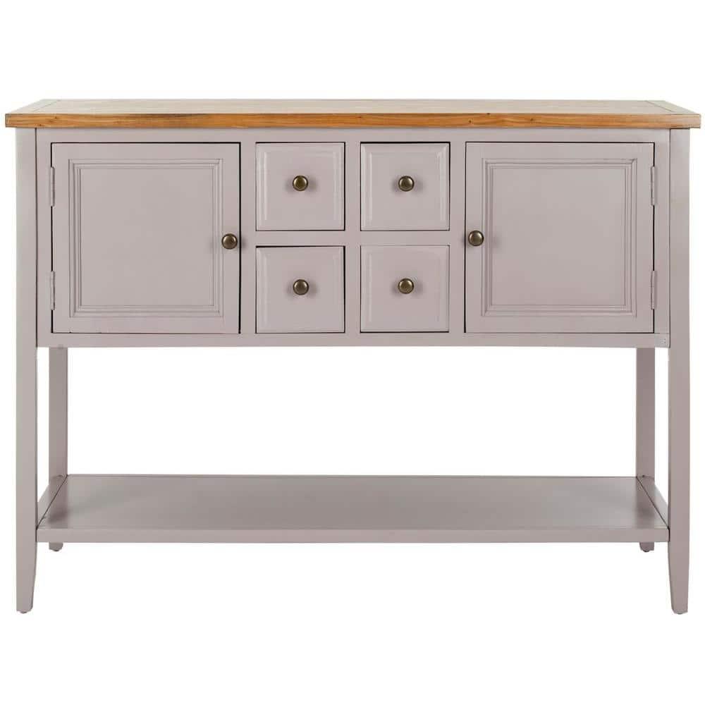 Charlotte Sideboard - Quartz Grey/Oak Top - Safavieh.