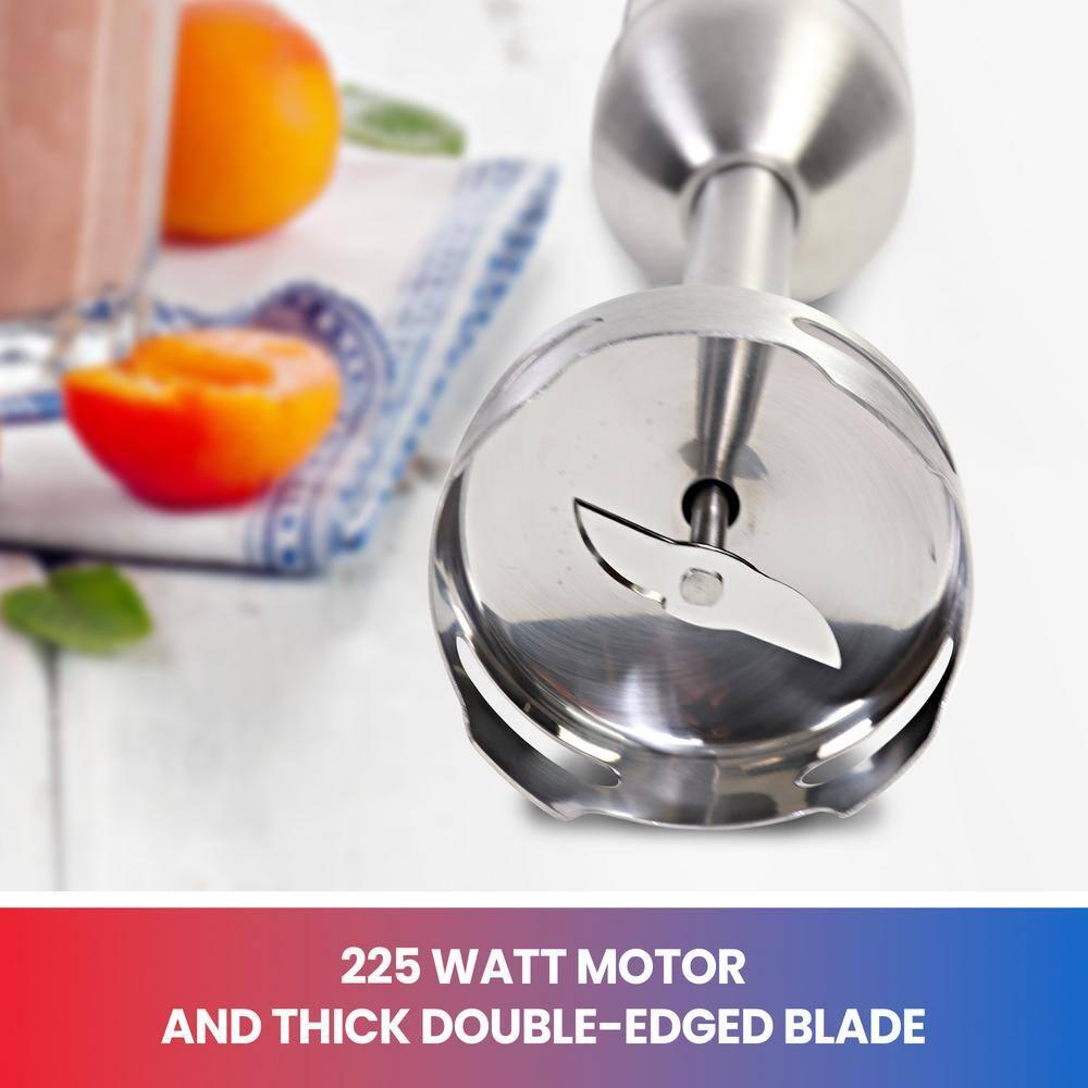 Total Chef Total Chef Variable Speed Immersion Hand Blender with Turbo Boost, 225 Watts