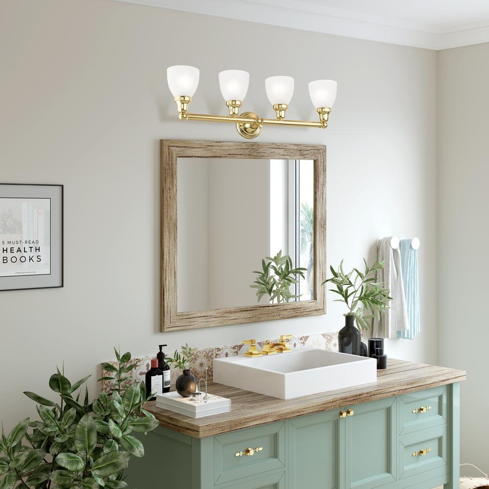 Livex Lighting Classic 4 - Light Vanity in  Polished Brass
