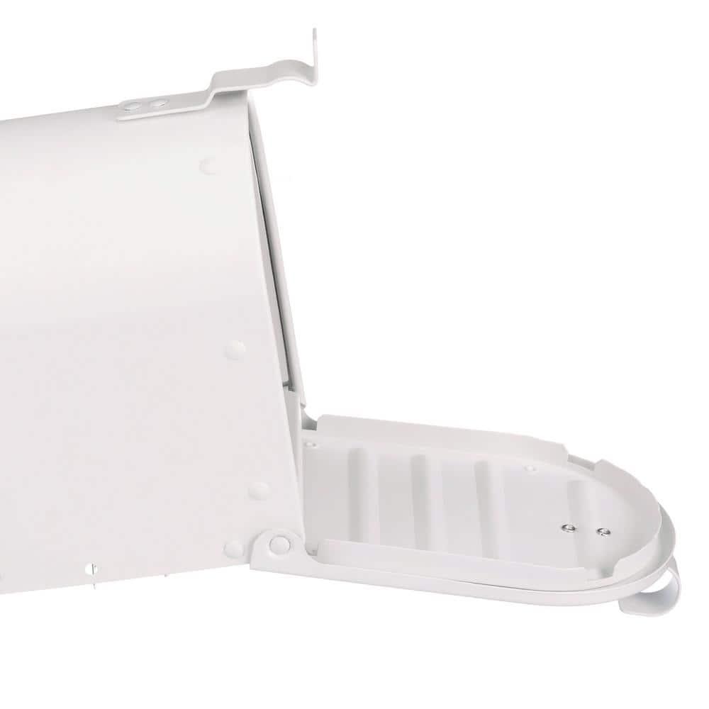 Medium White Aluminum Post Mount Mailbox