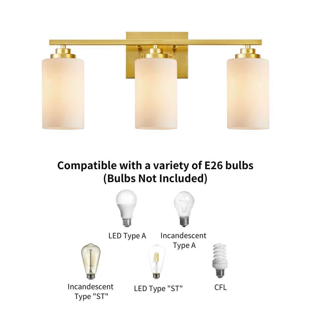 Kawoti Vanity Light With Frosted White Glass