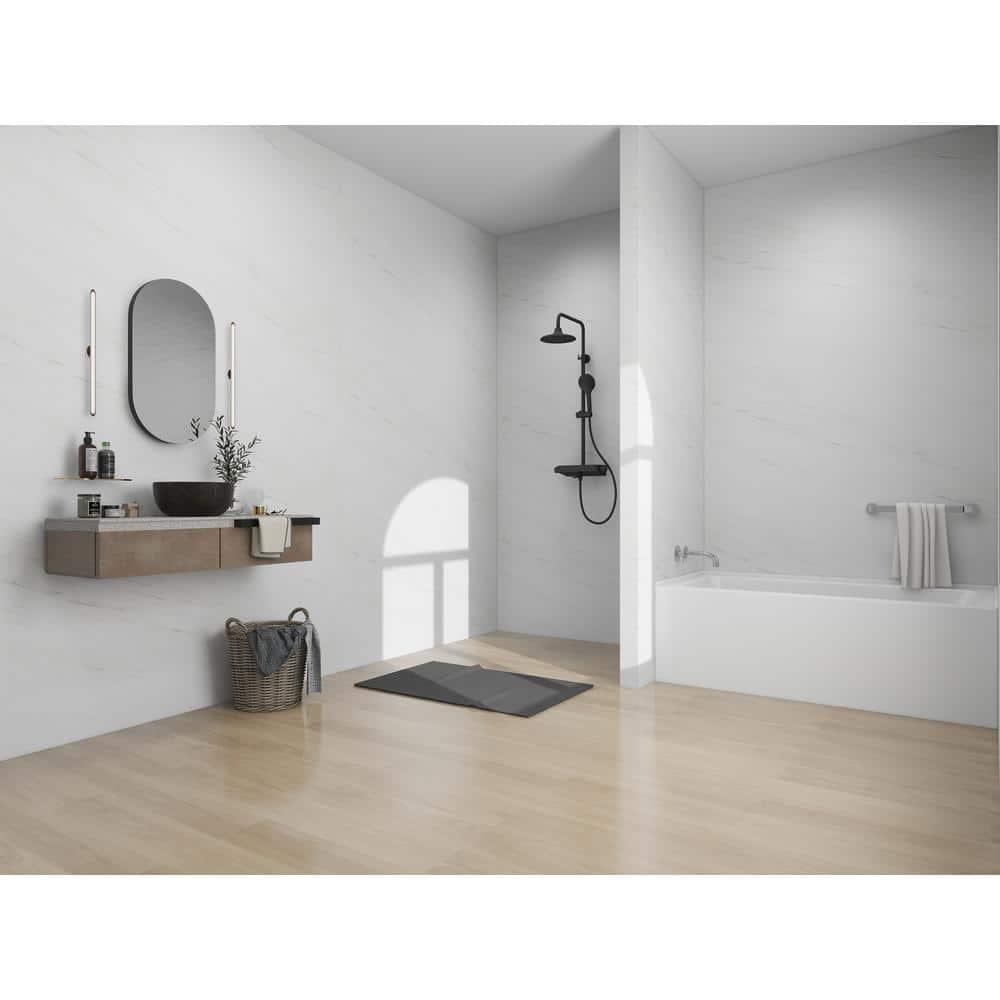 Alcove Soaking Skirt Bathtub with Overflow and Drain