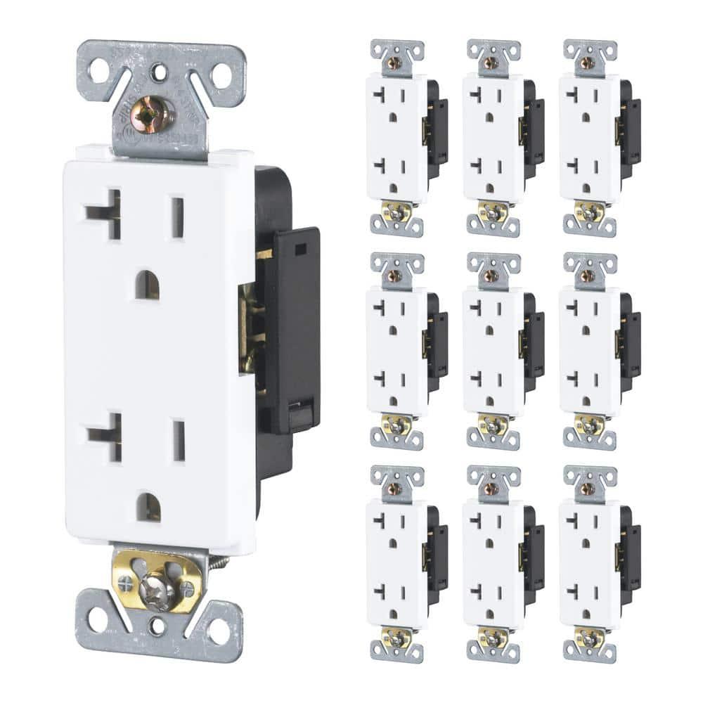 Faith SSRE4-WH-10 20 Tamper Resistant Decorator Outlet