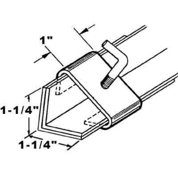 Prime-Line 1-1/4 In. Steel Bed Frame Rail Clamp (2-Pack)