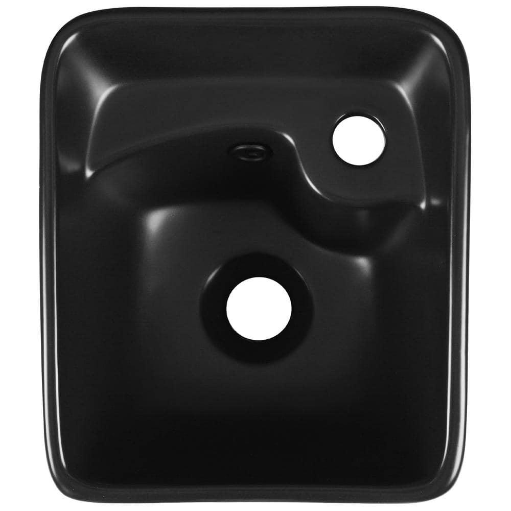 Deervalley Small Pedestal Bathroom Sink 11"L X 13"W X 35"H Ceramic One Piece Bath Sink With Overflow