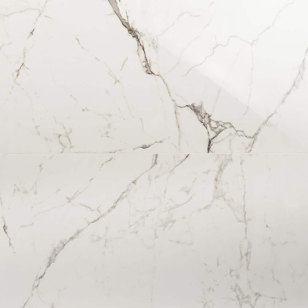 Bond Tile 24" x 47" Polished Marble Look Porcelain Floor and Wall Tile (15.5 Sq. Ft. / Case)