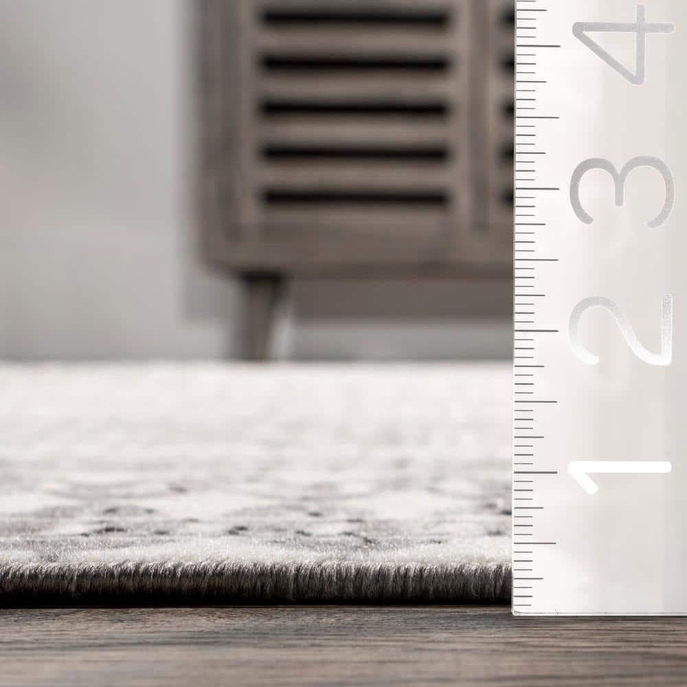 Nuloom Catherina Trellis 4x6 Indoor Area Rug for Living Room Bedroom Dining Room Kitchen, Grey/Ivory