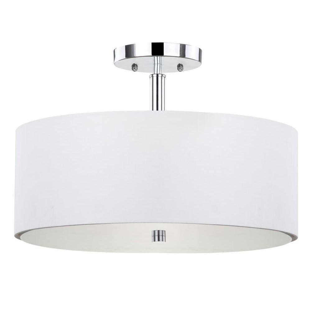 Clara Ceiling Light - LIT4192 - White/Chrome - Safavieh