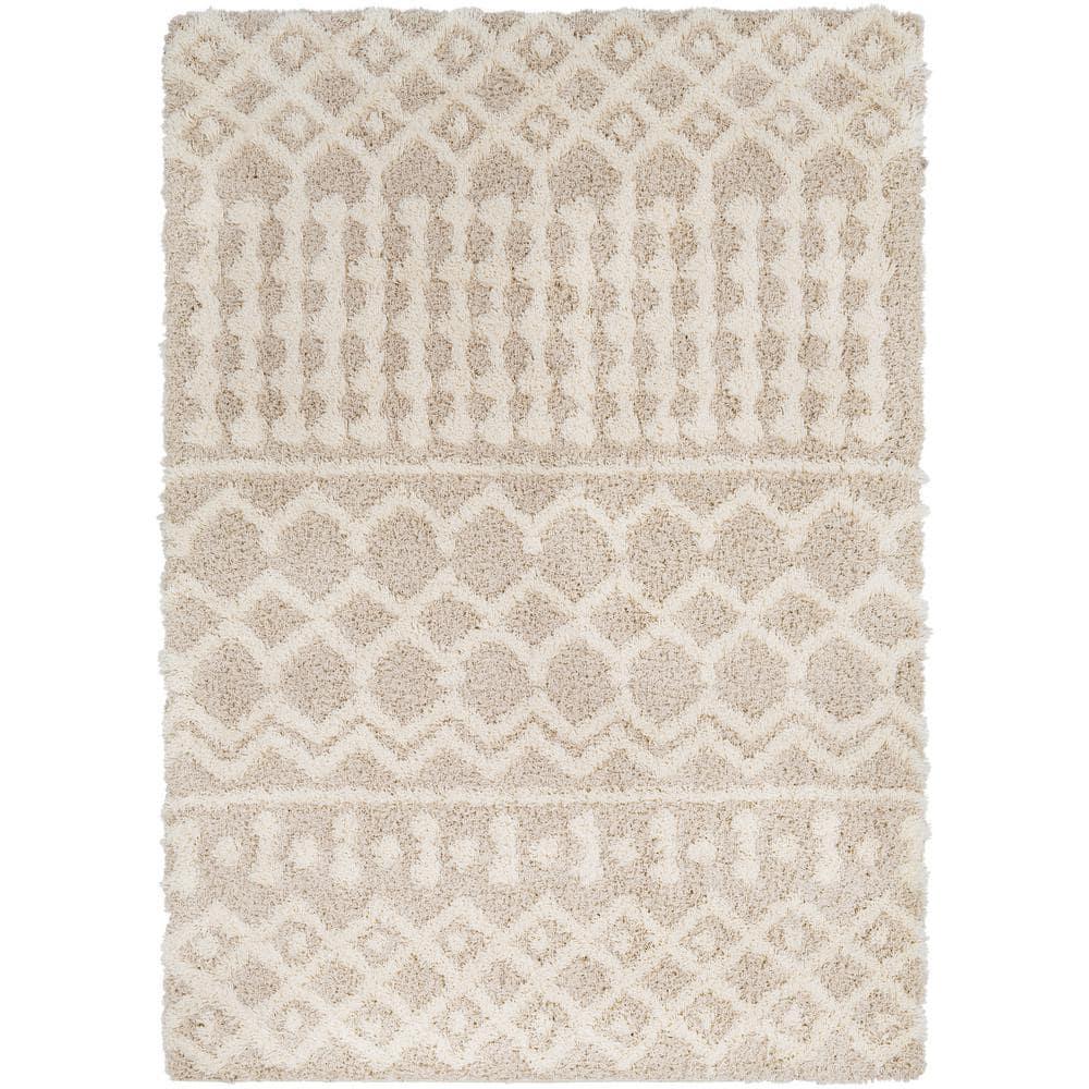 Livabliss Urban Shag Global Moroccan Area Rug,2' x 2'11",Beige