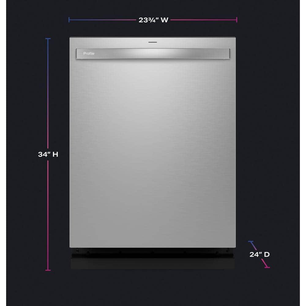Ge Profile Pdt755s 24" Wide 16 Place Setting Built-In Fingerprint Resistant Top Control