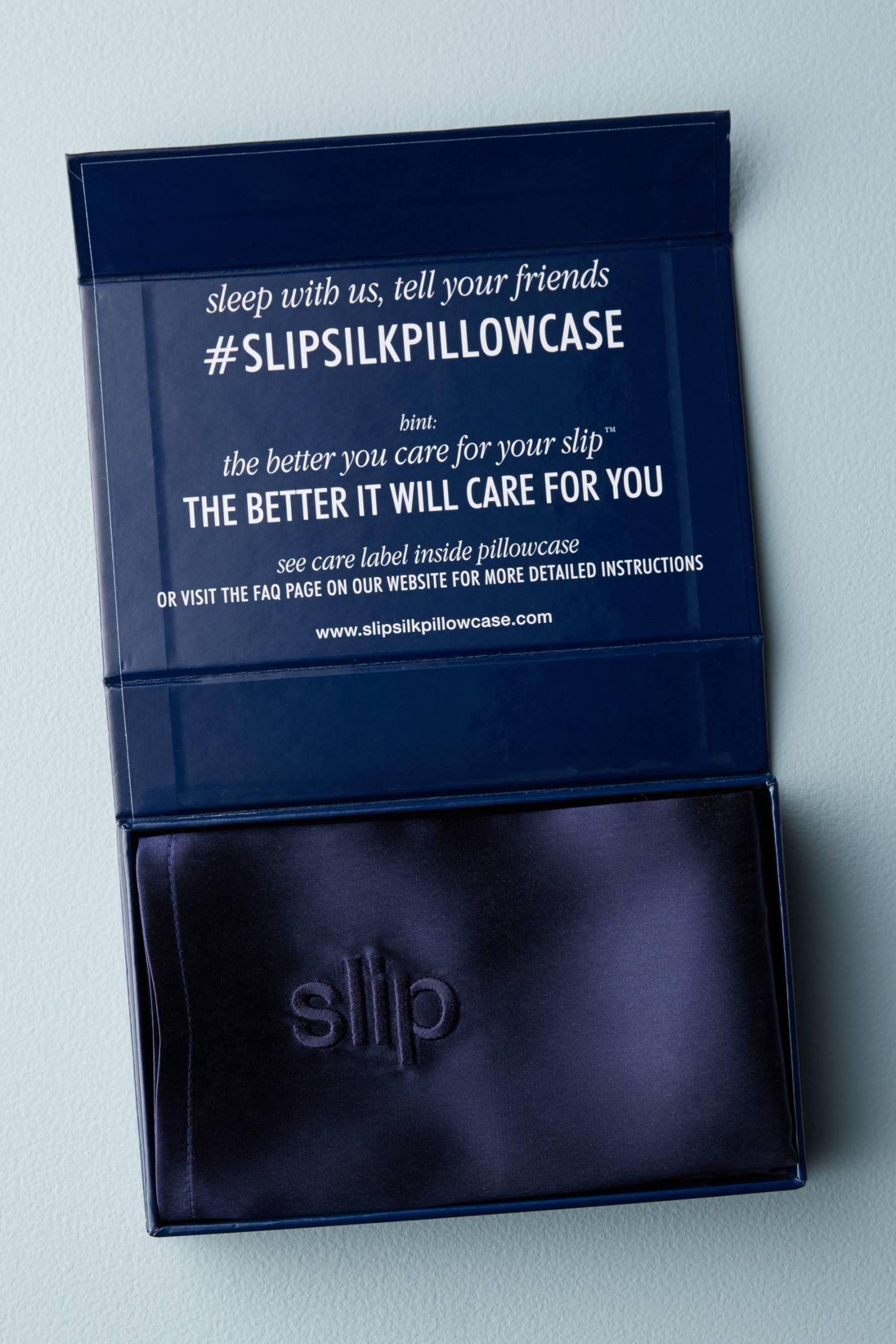 Slip Pure Silk Pillowcase Bedding, Navy, Queen