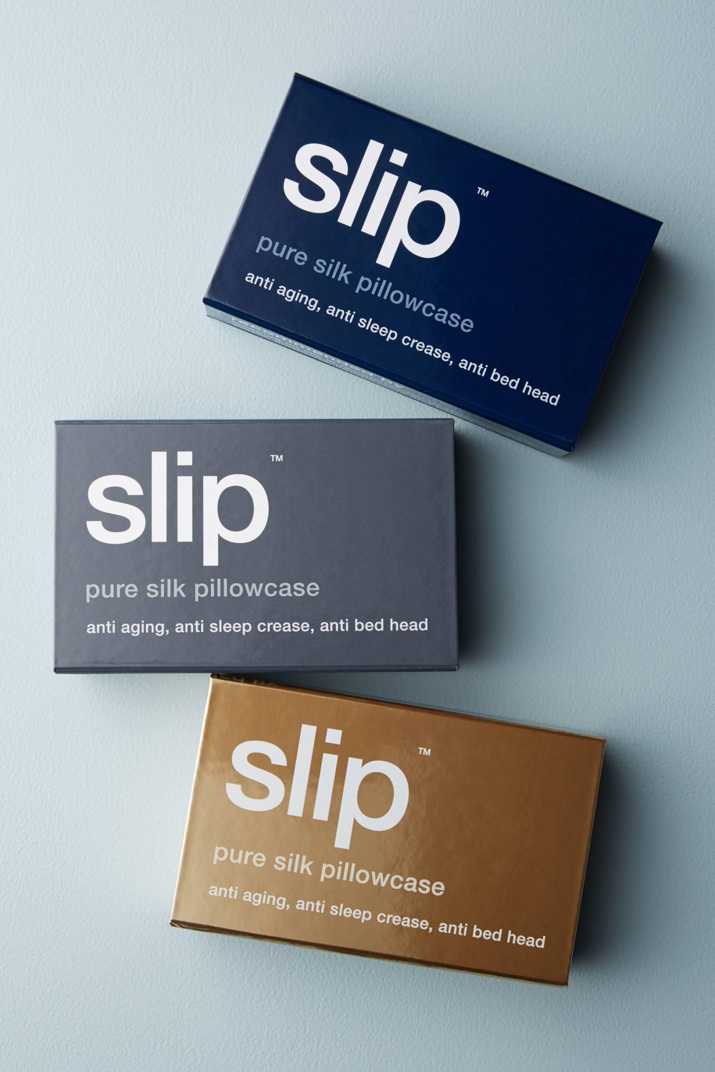 Slip Pure Silk Pillowcase Bedding, Navy, Queen