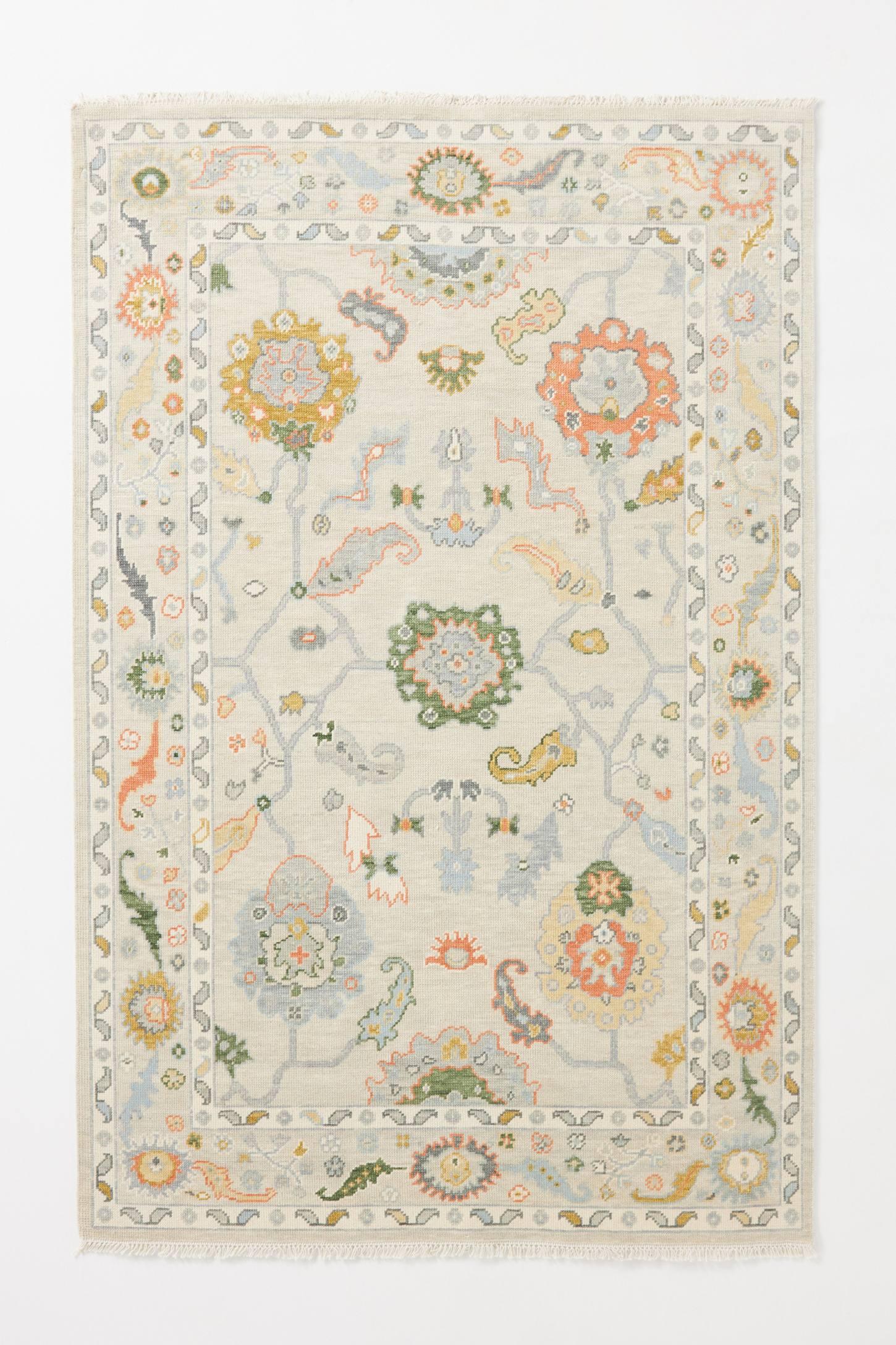 Karina Transitional Floral & Botanical Ivory/Gold/Green Area Rug