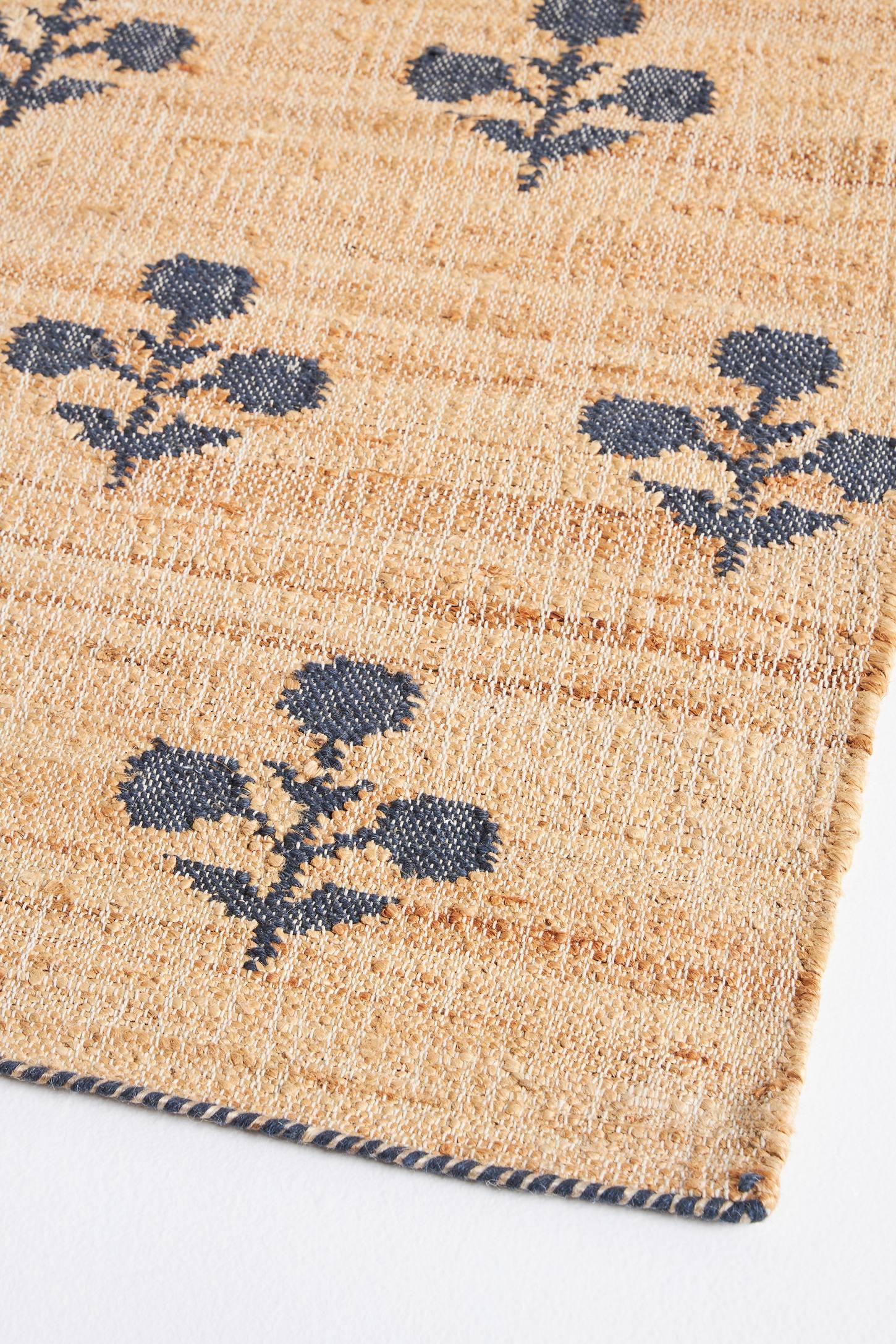 Erin Gates by Momeni Orchard Bloom Blue Hand Woven Wool and Jute Area Rug