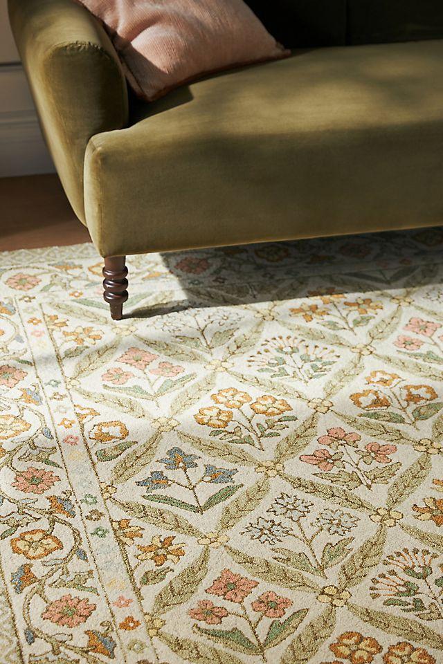Handmade Green Wool and Viscose Tufted Runner Rug 2.6x8