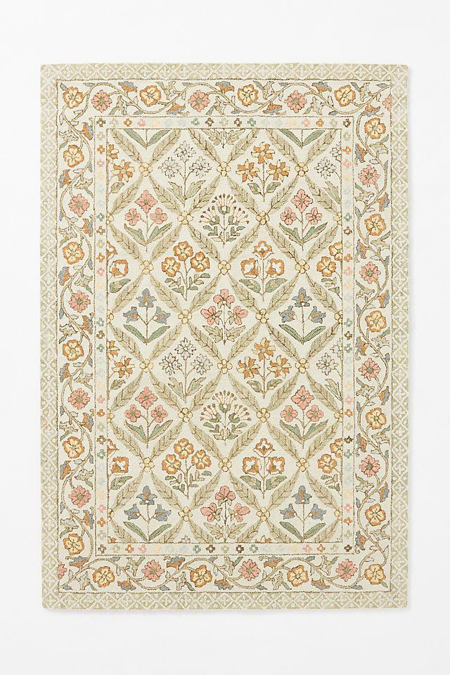 Handmade Green Wool and Viscose Tufted Runner Rug 2.6x8