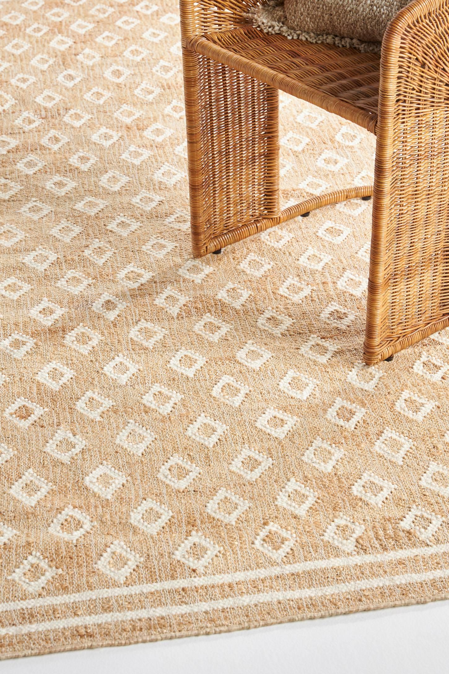 Erin Gates by Momeni Erin Gates by Momeni Orchard Tiny Diamond Natural Hand Woven Wool and Jute Area Rug