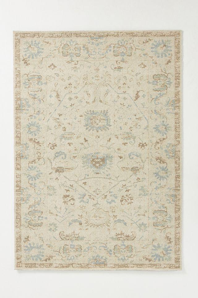 3'3"x5' Floral Loomed Accent Rug Beige - Momeni: Traditional Wool & Nylon Botanical Low Pile Indoor Rug