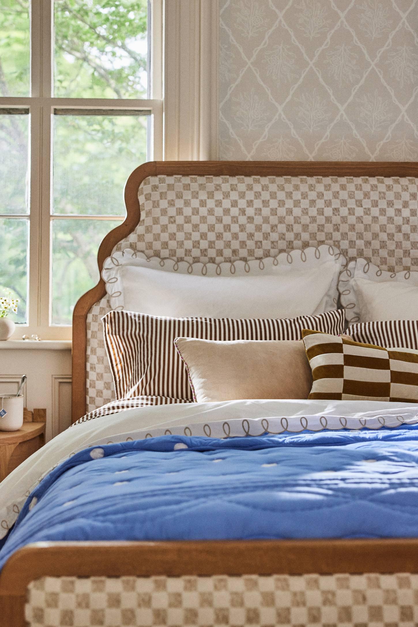 Maeve by Anthropologie Organic Cotton Looped Embroidered Duvet Cover