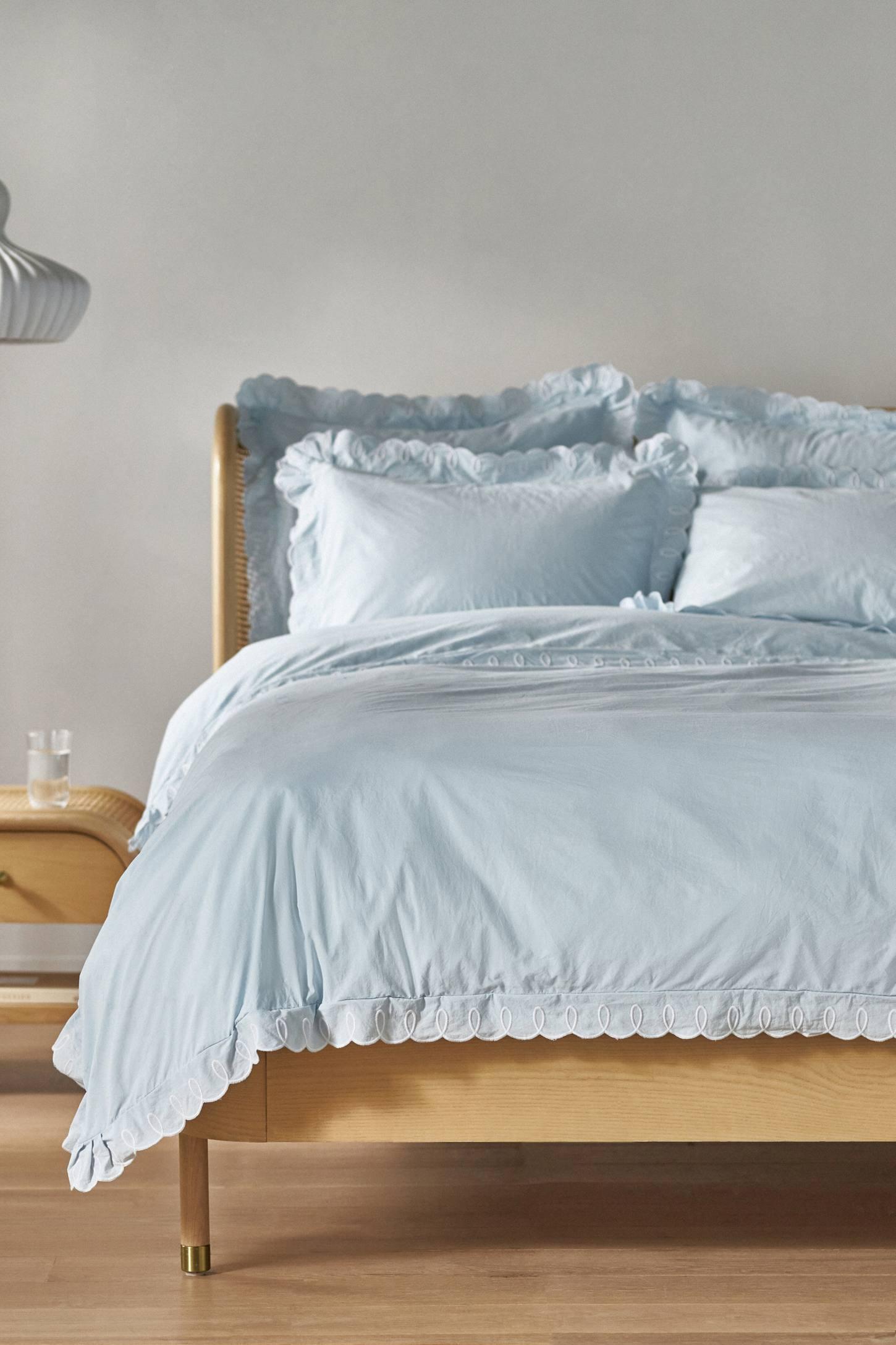 Maeve by Anthropologie Organic Cotton Looped Embroidered Duvet Cover