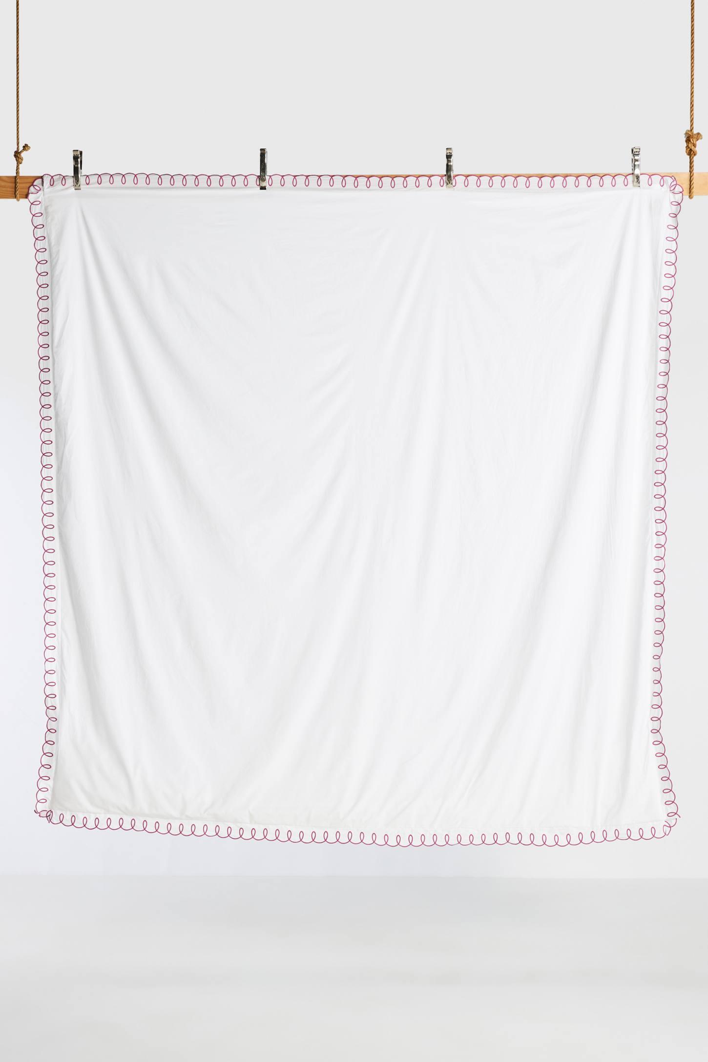 Maeve by Anthropologie Organic Cotton Looped Embroidered Duvet Cover