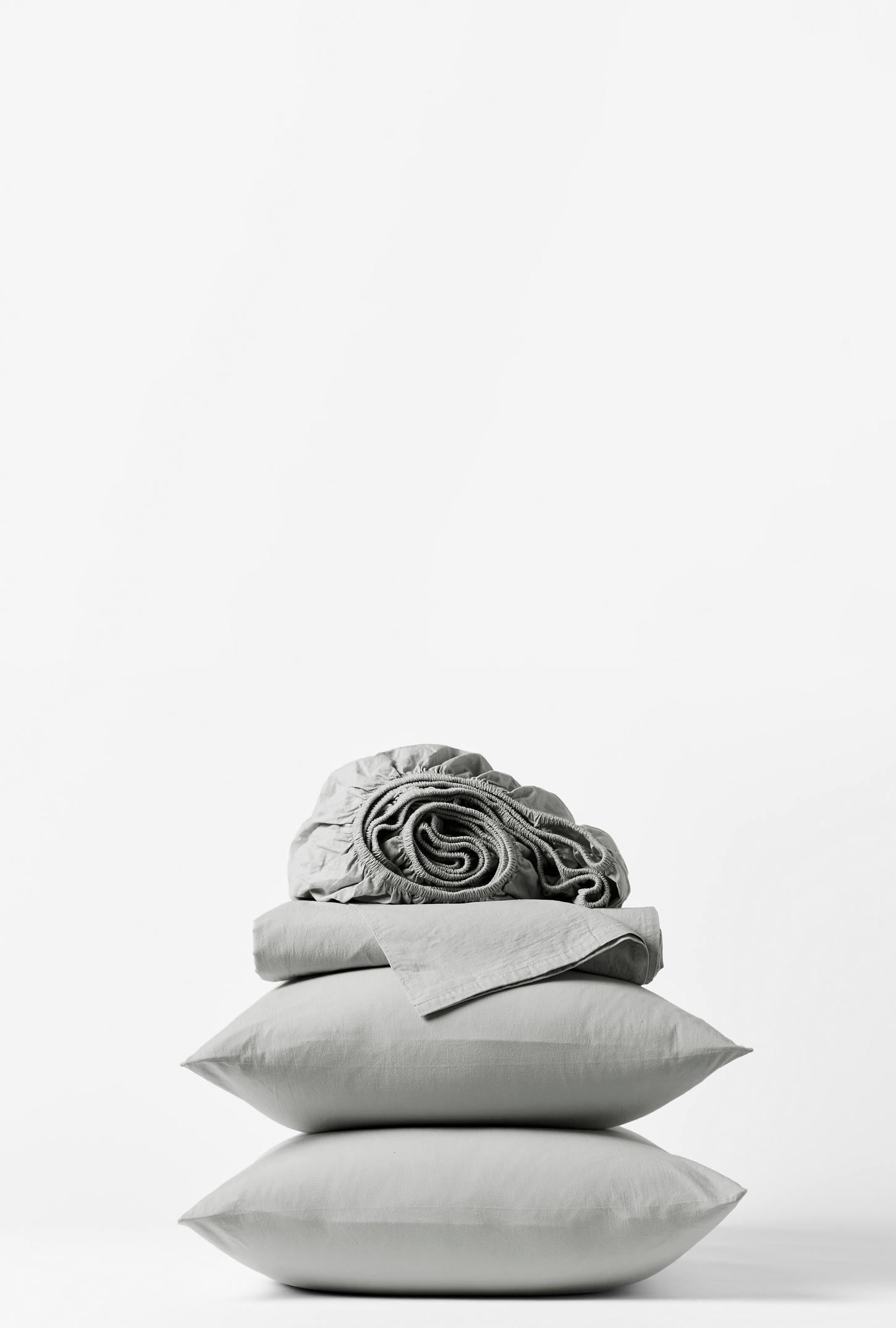 Organic Crinkled Percale Sheet Set