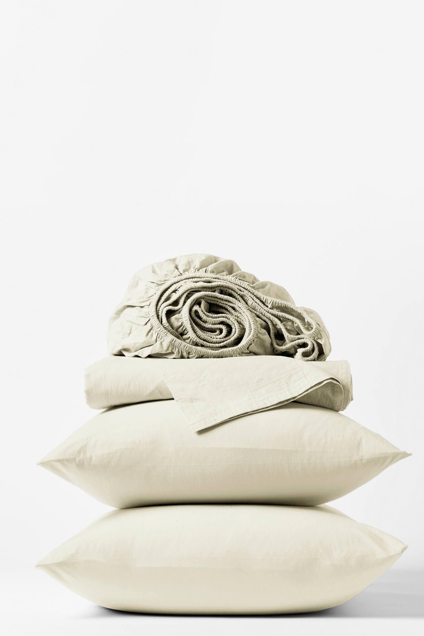 Organic Crinkled Percale Sheet Set